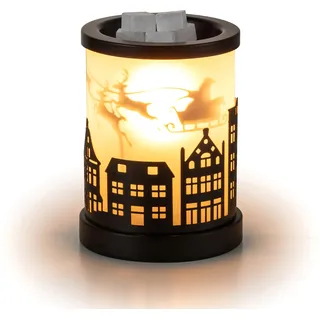 Staymoment Elektrische Duftlampe für Wachs Weihnachtsdeko: Duftlampen Elektrisch Wax Tischdeko Weihnachten Deko Innen Schwarz Metall Wachslampe Modern Wachsmelt
