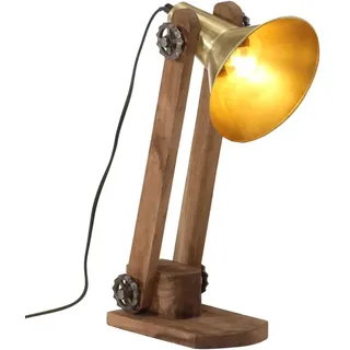 Schreibtischlampe 25 W Antik-Messing 23x13x52 cm E27 - Braun
