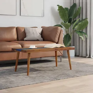 vidaXL Couchtisch Teak Harz 100x50x40 cm - Braun