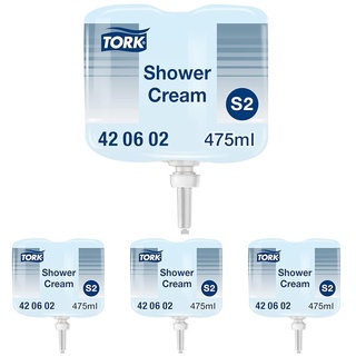 Tork Hair & Body Mini Flüssigseife - 420602-2-in-1 Duschgel und Shampoo für S2 Spender-Systeme - Premium-Qualität, frisch parfümiert, unisex, 1 x 475 ml (Packung mit 4)