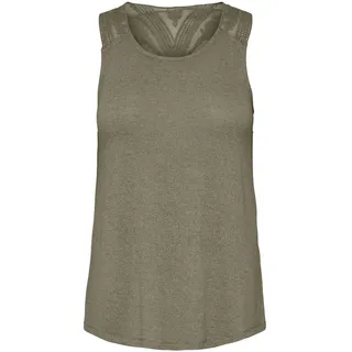 ONLY Damen Onlmarna Crochet Tank JRS Top, Grün, M EU