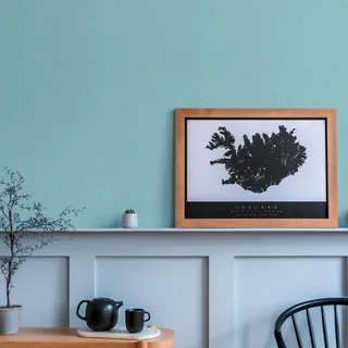 Livingwalls Unitapete Türkis Blau Hellblau Famous Garden 393535 - Vliestapete - 10,05 m x 0,53 m - Made in Germany