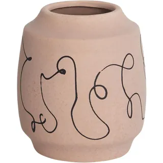Beliani Blumenvase Steinzeug beige Skate , Beige , Keramik , Mode , 20 cm , Dekoration, Vasen, Keramikvasen