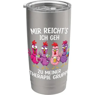 Mir Reichts Ich Geh Zu Meiner Therapie Gruppe Hühner Doppelwandiger Edelstahl-Thermobecher