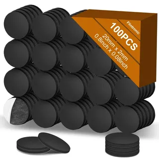 Flintronic 100 Stück Magnetband Selbstklebend, Mini Magnete mit Starker Kleber, Selbstklebend Stark Magnetplatte, Runden Klebemagnete, Fliegengitter Magnet für Küche, Schule, Büro(20 x 2mm)