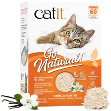 Catit Go Natural!, klumpende Katzenstreu, aus Erbsenhülsen, mit Vanilleduft, 2 x 2,8kg (5,6kg)