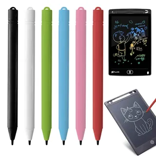 argtnayk 6 Stück Ersatzstift Stift, LCD Schreibtafel Kinder, Magnetische Maltafel Stifte, Farbige Schreibstifte für Smartboard und Magnettafel, Abwischbare Stifte für Lernübungen und Kreatives Malen