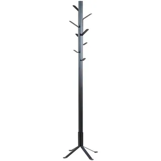 Kleiderständer , Schwarz , Metall , 50x181x50 cm , standfeste Füße, Jackenhalter , Schlafzimmer, Kleiderständer
