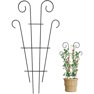 Unyqoos® Stabiles Pflanzen-Rankgitter aus Eisen – wetterfest, einfache Montage, abnehmbar & stapelbar – ideale Kletterhilfe für Balkon, Terrasse und Garten (Tomaten, Rosen, Bohnen) - Grün