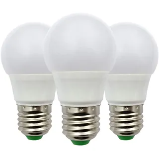 LED-Leuchtmittel, E27, Edison-Schraube, 3 W (30 W), A50 GLS ES Globe Glühbirne, 12 V Niederspannung, ideal für Off-Gitter-Solar-Beleuchtung, Boot, Wohnmobil, Kaltweiß 6000 K, 3 Stück