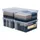 40 x 33 x 17 cm 4-tlg transparent blau