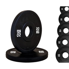 G5 HT SPORT Scheibe Bumper Micro Last Total Black Loch Ø50 mm für Fitnessstudio und Home Gym von 0,5 bis 2,5 kg (1 x 1 kg)