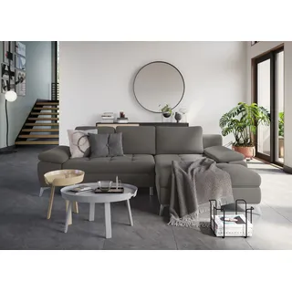 sit&more Ecksofa SIT & MORE "Latigo L-Form", grau (hellgrau), B:270cm T:163cm, Sofas, Ecksofa, mit Recamiere, wahlweise mit Bettfunktion und Bettkasten