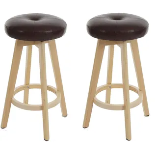MCW Barhocker Boras 2er-Set drehbar Bordeaux