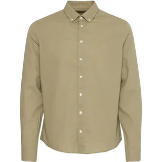 Langarmhemd CASUAL FRIDAY "Langarmhemd CFAnton", Herren, Gr. XL, N-Gr, grün (tree house), Obermaterial: 55% Leinen LI. 45% Baumwolle CO., Hemden Langarmhemd