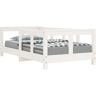 vidaXL Kinderbett Weiß 70x140 cm Massivholz Kiefer - Weiß