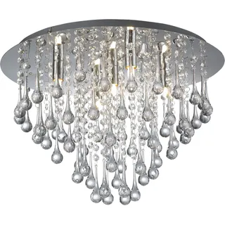 Kronleuchte CRIS 10.071.46.05.01 Ø46CM Chrom pol., klar mit Besätzen - Silber