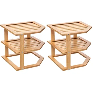 5 five simply smart eckregal 2 ebenen bambus