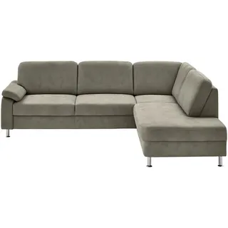 Beldomo System Ecksofa , Grau , Textil , Ottomane rechts, L-Form , 266x202 cm , Fußauswahl, Stoffauswahl, seitenverkehrt erhältlich, Bettfunktion erhältlich, Rückenfutter , Wohnzimmer, Sofas & Couches, Wohnlandschaften, Ecksofas