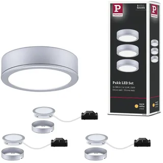 Paulmann Pukk rund incl. 3x3,5 Watt Schrankleuchte Chrom matt Kunststoff 2700 K