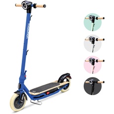 Yvolution YES Electric Scooter, Adult ecooter with 350W Motor and LED Display, Max Speed 15.5 Mph, 8.5" Solid Tires, 3 Speed Modes and Dual Braking, Folding Commuter Adult Electric Scooter (Nigh Sky)