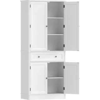 Homcom Küchenschrank 39,5 x 80 x 186,4 cm Weiß