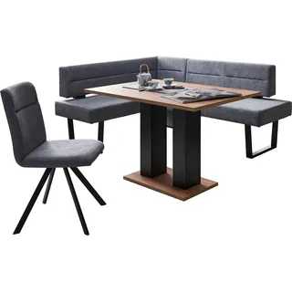 massivline & more Eckbankgruppe "Martina", 5 Stk. tlg. frei im Raum stellbar, spanplatte, metall, mercury 121 blaugrau, blau, grau, schwarz),