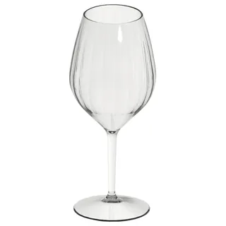 6 Mehrweg Gläser Weinglas Sektglas Weisswein Tritan 510 ml Venezia Wiederverwendbar Kunststoff unzerbrechlich transparent Plastik - Transparent