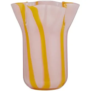 Butlers Glasvase Sorbet H 23 cm , Rosa , Glas , 23 cm , Dekoration, Vasen, Glasvasen