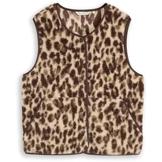Tom Tailor 1053424 Sweat-Weste aus Teddystoff mit Knöpfen (1er Pack)