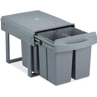 Relaxdays Einbaumülleimer 8 l Grau