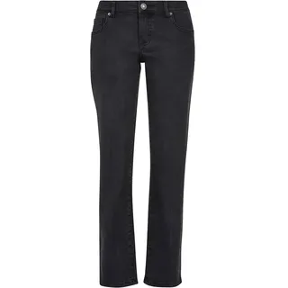 URBAN CLASSICS Damen Hose Ladies Low Waist Straight Denim Pants Black Washed 27