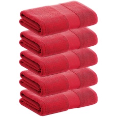 PADUANA | 6er Pack Waschlappen 50x100 cm Granat 100% gekämmte Baumwolle - Handtuch trocknen weich, schnell und maximale Saugfähigkeit - Verfügbar Badetuch, Waschhandtuch, Duschtuch und Badetuch