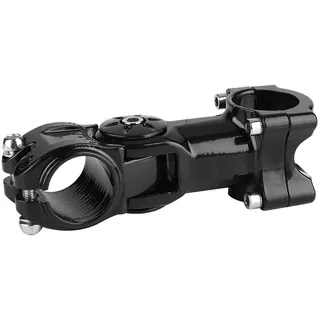 Verstellbarer Fahrradvorbau 31,8mm/28,6mm, Aluminiumlegierung, geeignet für Straßen- und Mountain bikes - Schwarz