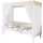 Himmelbett Lino 90 x 200 cm Kiefer massiv weiß/beige