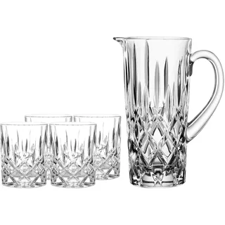 Nachtmann "Becher- und Krug-Set Noblesse 5er Set transparent", Erhöhte Bruchfestigkeit, Kristallglas, spülmaschinenfest,