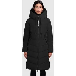 Steppmantel KHUJO "MIKIA2", Damen, Gr. XL (42), schwarz, Steppware, Obermaterial: 100% Polyester. Futter: 100% Nylon. Wattierung: 100% Polyester, unifarben, knielang, Mäntel Steppmantel