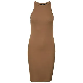 Vero Moda Shirtkleid Ärmellos Braun/Schwarz Mini M