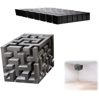 LOLANIUT Wall Art That Reshapes Reality, 3D Wall Art Illusion Corner Wall Decal with Impossible Corners Design, Removable Peel and Stick Graphic Wall Decor for Modern Interior Spaces