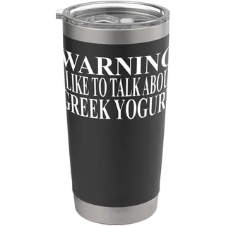 Griechische Joghurt-Bekleidung | Lustiges Joghurt-Liebhaber-Design Doppelwandiger Edelstahl-Thermobecher