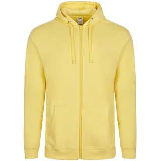 Mukua SF270U Unisex Sweatshirt mit Reißverschluss und Kapuze, Summer Yellow, Größe M, Sommer Gelb, M