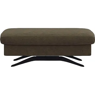 FLEXLUX Pouf »Glow Sitzhocker, Polsterhocker«, Hocker mit Stauraum, Fuß schwarz FLEXLUX Camel Brown