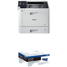 Brother HL-L8360CDW W-LAN Farblaserdrucker mit Duplex (2400 x 600 dpi, 2.380 Blatt Papierkapazität) weiß/schwarz + TN-421BK Original Tonerkassette, schwarz