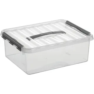 Q-Line Aufbewahrungsbox 40 x 30 x 14 cm 12-tlg. transparent