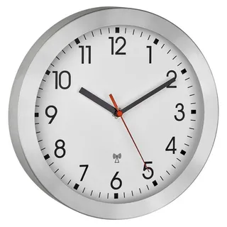 TFA Dostmann 60.3546.02 Funk Wanduhr 25 cm x 4 cm Aluminium (gebürstet)
