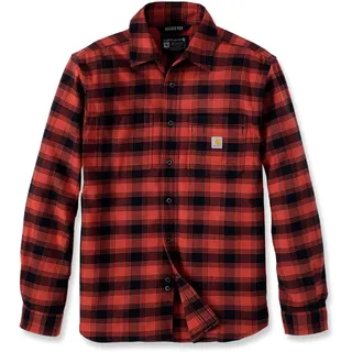 CARHARTT Plaid Flannel, Relaxed Fit Shirt, Farbe:rot, Größe:XL