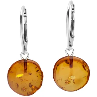 Ostsee-Schmuck Ohrhänger Klassisch Bernstein Silber 925 15x3 mm