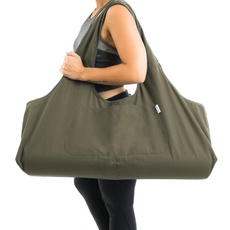 Yogiii Große Yogamatte Tasche | Die Originale YogiiiTotePRO | Große Yogatasche für Matte und Zubehör mit Seitentasche | Passend für die meisten Mattengrößen