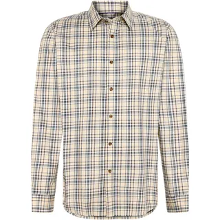 Langarmhemd PIERRE CARDIN "Pierre Cardin Hemd", Herren, Gr. XL, N-Gr, weiß (oyster gray), Obermaterial: 100% Baumwolle CO., gestreift, regular fit, Hemden Langarmhemd, im Karodesign