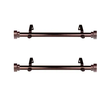 Rod Desyne Seitliche Gardinenstange, 2,5 cm, 30,5–50,8 cm (2 Stück) – Bronze
